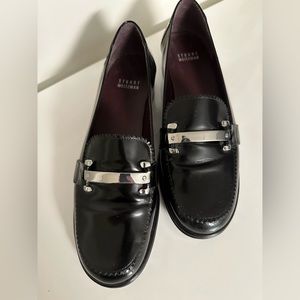 Stuart Weitzman black leather loafers